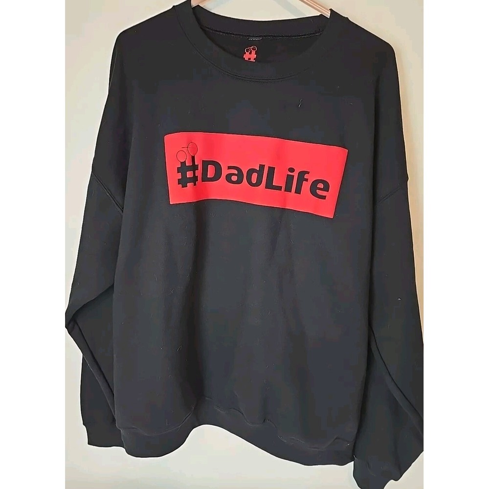 Dadlife Crewneck Sweatshirt Black Supreme Parody Size Xl Father Soft Inside